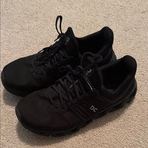 On Running Black Athletic Shoes with Breathable Mesh